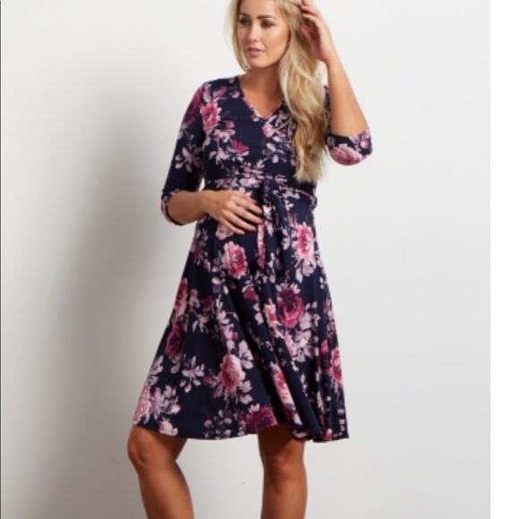 pink blush wrap dress